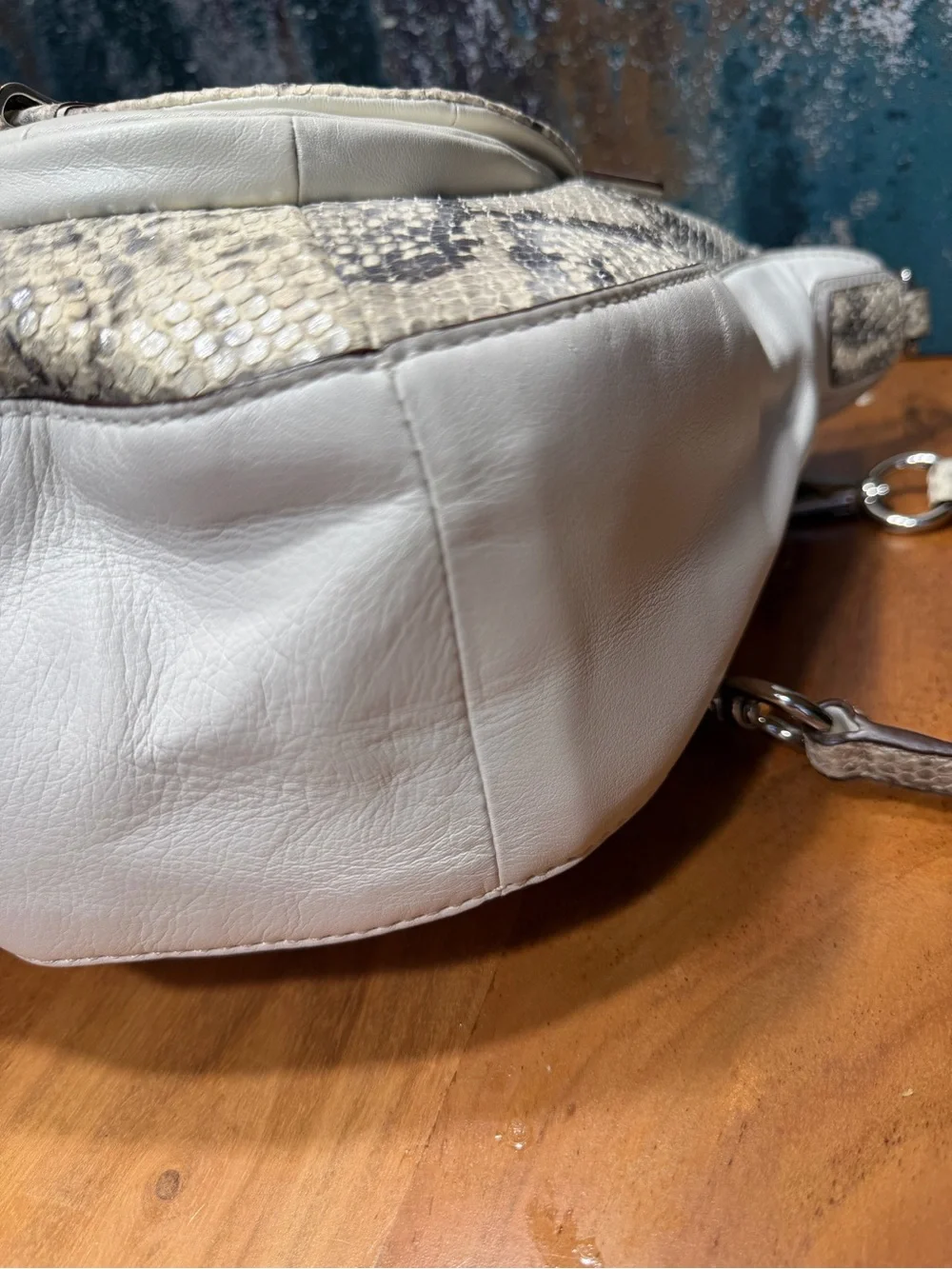 Coach Rare 2011 Kristin Python Embossed‎ Leather Convertible Hobo Bag EUC